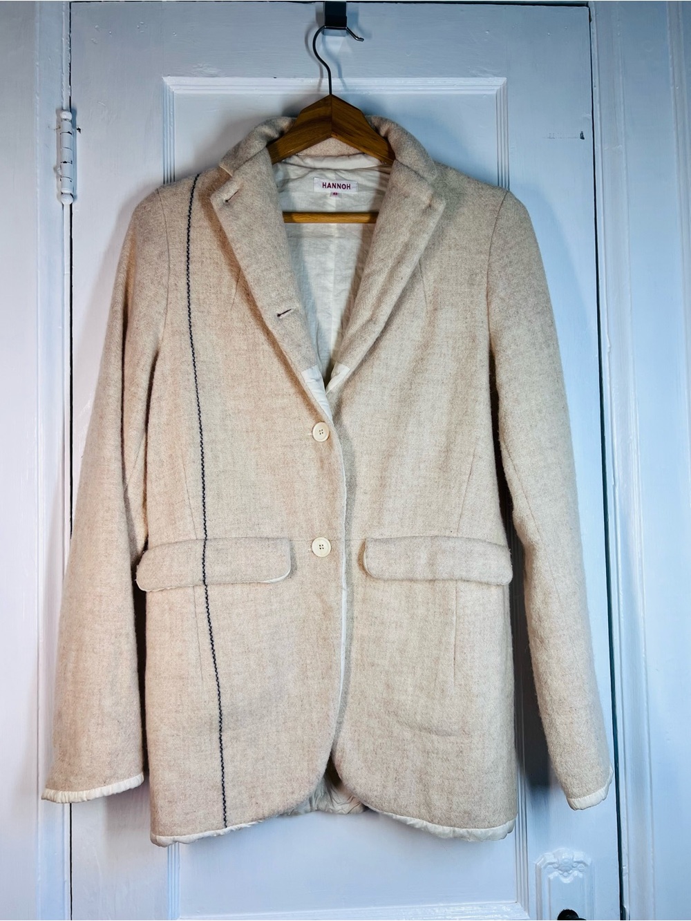 Quiet Luxury Hannoh Wessel x Harris Tweed Wool and Cotton Blazer Jacket NWOT